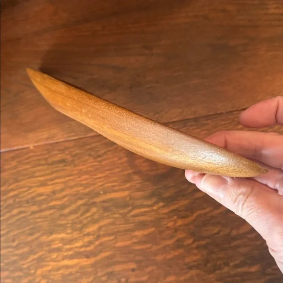 VTG MCM Rustic Wooden Storage Box with Brass Accents & Wooden Tray - Picture 7 of 17